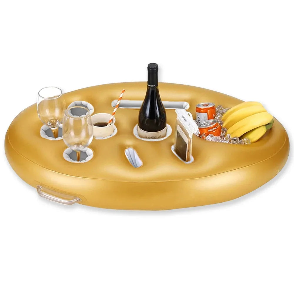 Kid Summer Sea Bucket Cup Holder Inflatable Pool Accessories Beach Swim Play Family Party Float Beer Drink Tray Cooler Table Toy