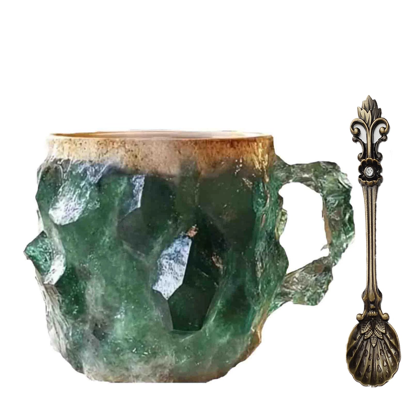 Mineral Crystal Coffee Mug 2025 New Multi-Colored Elegant Crystal Christmas Mugs Gift for Home and Office Kitchen Supplies