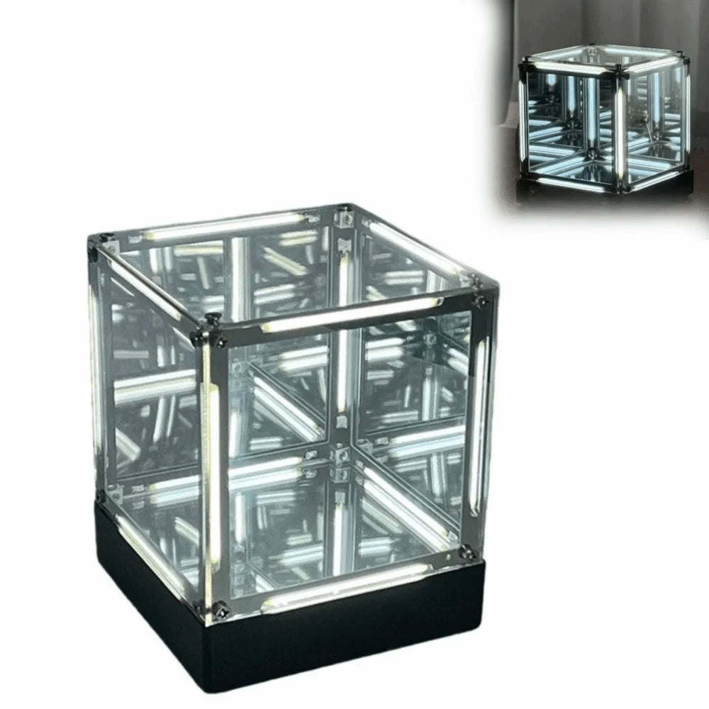 Maglev Technology Electronic Game Desktop Light Transparent Cube LED Lighting Technology Atmosphere Light Desktop Night Light