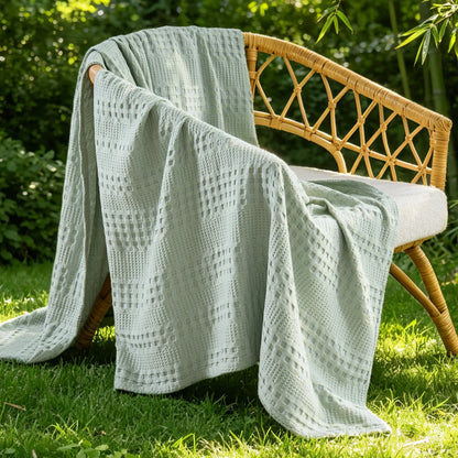 Dealsforyoudays - BEDELITE Cooling Waffle Blanket, Lightweight Breathable Cotton Summer Blanket of Rayon Derived from Bamboo for Hot Sleepers, Soft Cozy Blankets with Ideal Weight for Bed, Gift Idea
