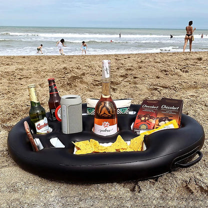 Kid Summer Sea Bucket Cup Holder Inflatable Pool Accessories Beach Swim Play Family Party Float Beer Drink Tray Cooler Table Toy