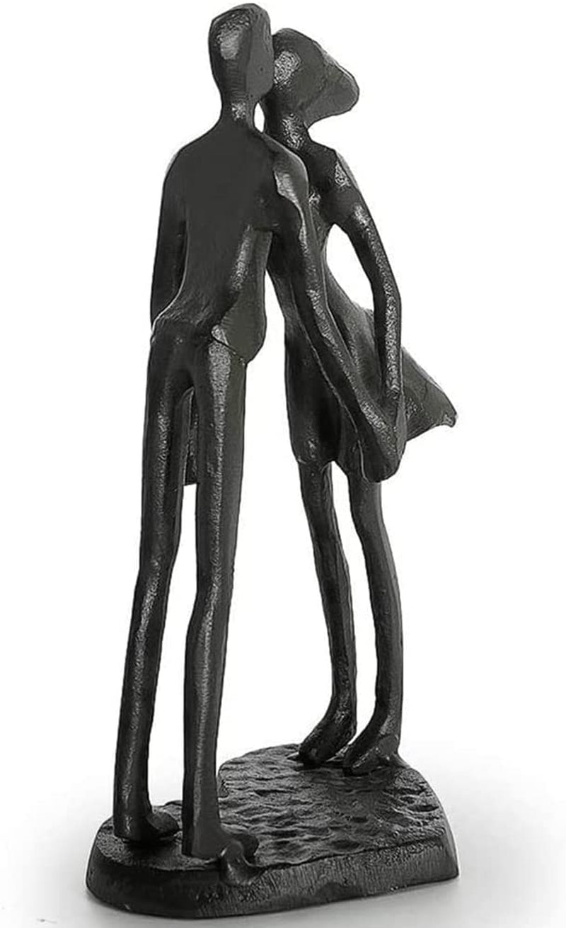 Cast Iron Anniversary Sculpted Couple, 6’’ Tall | Anniversary Wedding Gifts for Couple Husband Wife Her Him, Iron Gifts for 6Th Anniversary, Wedding, Christmas, Birthday