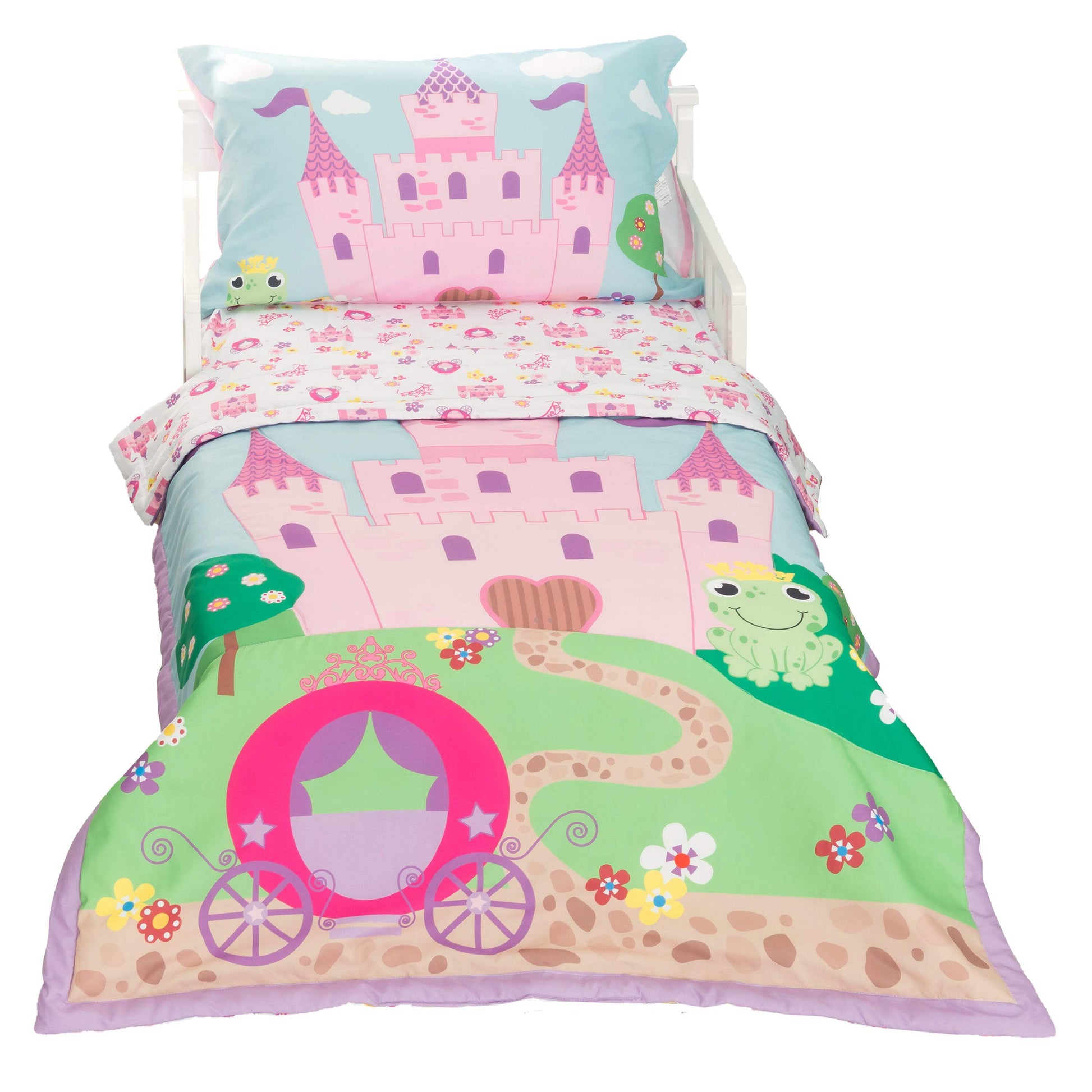Toddler/Child Printed Microfiber/Polyester Reversible Bedding Sets, Toddler Bed, 4-Pieces