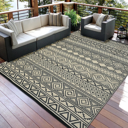 Garvee Outdoor Washable Double-Sided Plastic Straw Rug, Garden Decoration Rug Waterproof UV Resistant Foldable and Portable for Pools Balconies Beaches Picnics Backyards and Parks