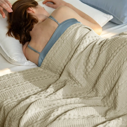 Dealsforyoudays - BEDELITE Cooling Waffle Blanket, Lightweight Breathable Cotton Summer Blanket of Rayon Derived from Bamboo for Hot Sleepers, Soft Cozy Blankets with Ideal Weight for Bed, Gift Idea