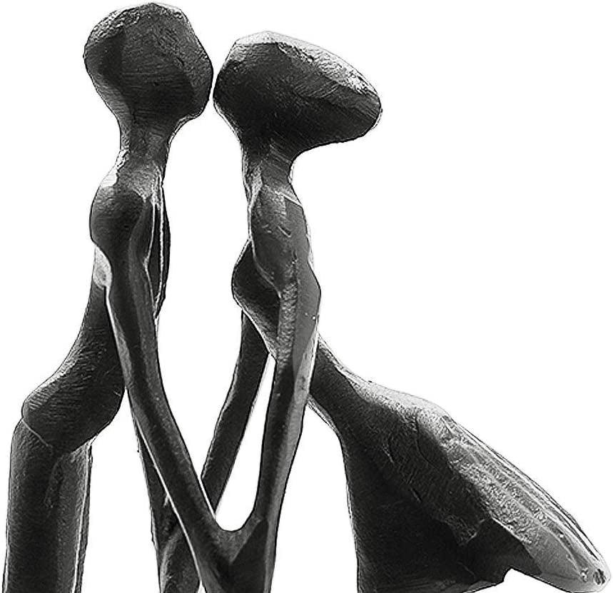 Cast Iron Anniversary Sculpted Couple, 6’’ Tall | Anniversary Wedding Gifts for Couple Husband Wife Her Him, Iron Gifts for 6Th Anniversary, Wedding, Christmas, Birthday