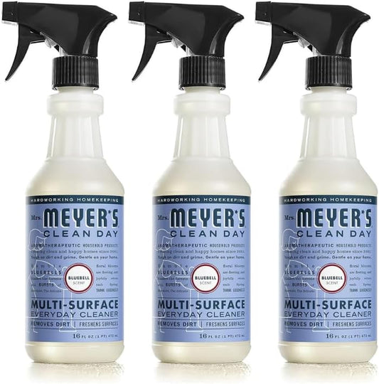 Mrs. MEYER'S Clean Day Multi-Surface Everyday Cleaner, Bluebell Scent, 16 Fl Oz (Pack of 3)
