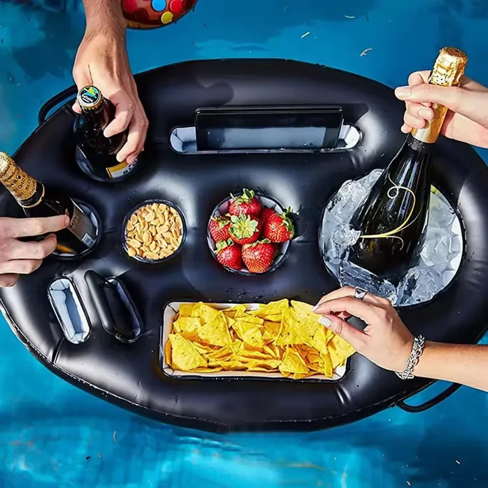 Kid Summer Sea Bucket Cup Holder Inflatable Pool Accessories Beach Swim Play Family Party Float Beer Drink Tray Cooler Table Toy