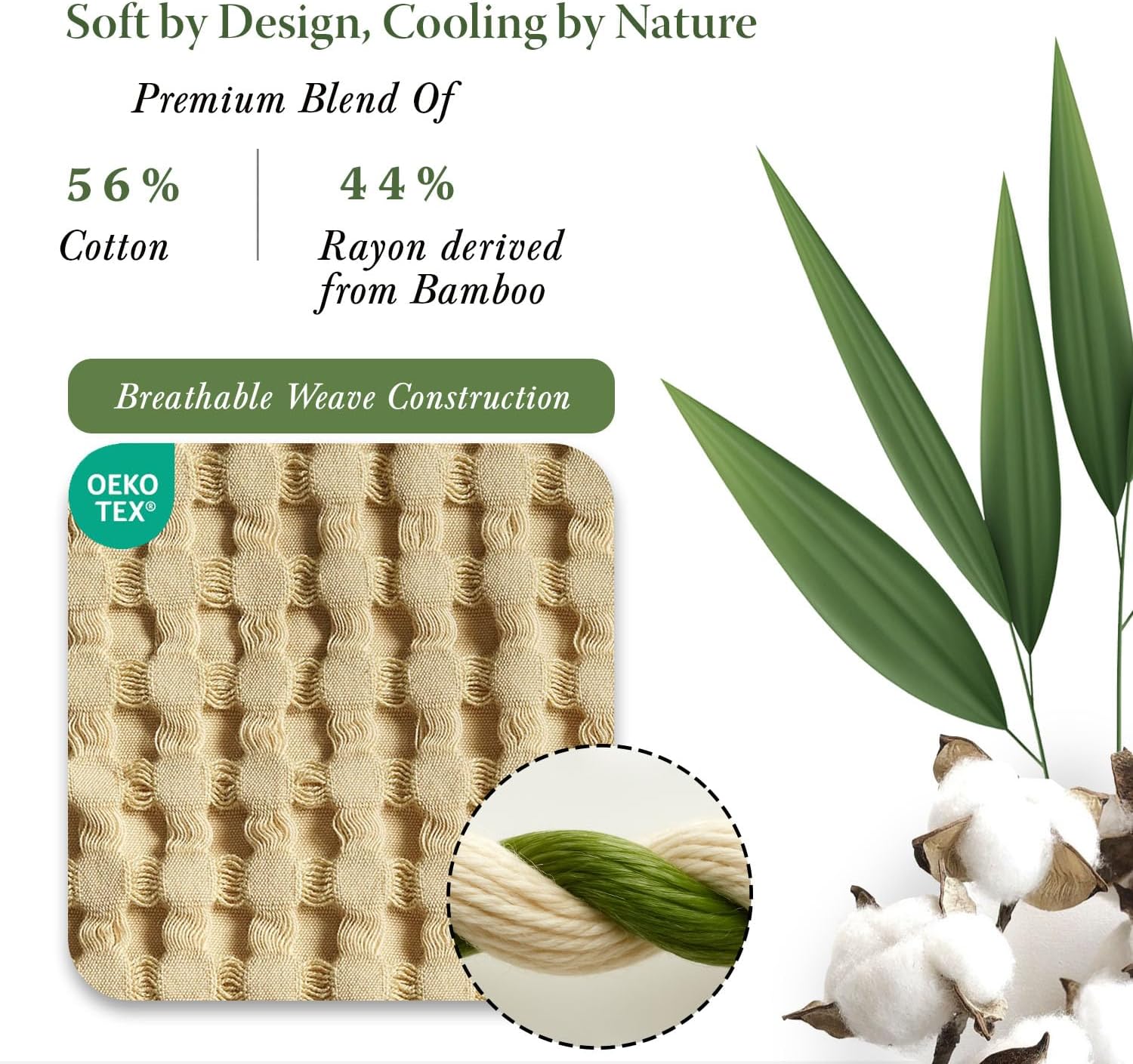Experience Ultimate Comfort with Our Cooling Waffle Blanket - King Size, Breathable & Lightweight, Perfect for Year-Round Use in Elegant Beige