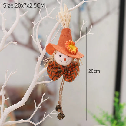 Halloween Decorations Doll Bar Decor Pumpkin Ghost Witch Pendant Scary Halloween Kids Gift Halloween Party Decoration for Home