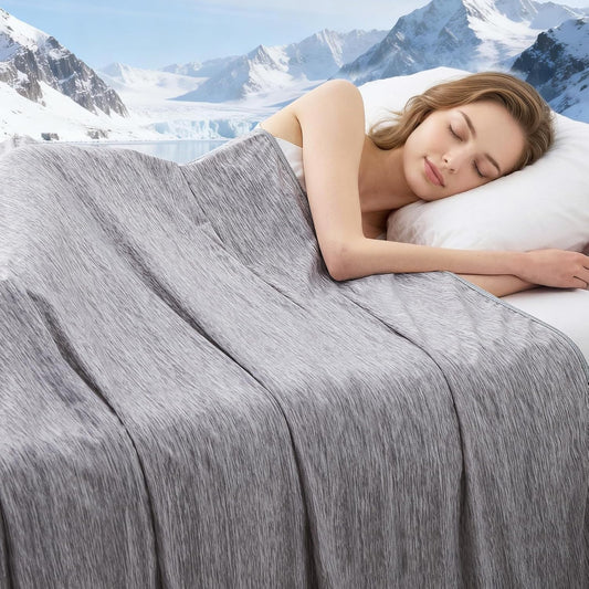 Cooling Blanket King Size, Cooling Blankets for Hot Sleepers, Absorbs Heat to Keep Body Cool for Summer Nights Sweats, Cold Blanket for Bed Couch Sofa, Ice Blanket 90X108 Inches, Dark Gray