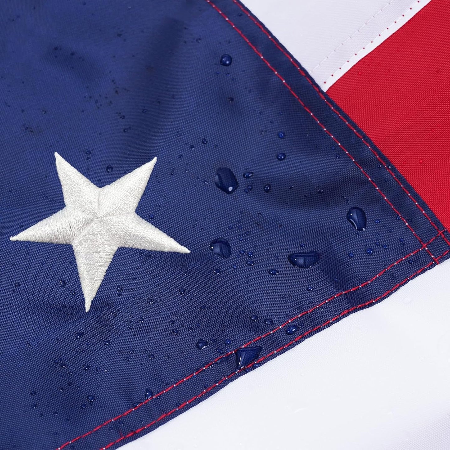 American Flags for outside 4X6 Ft, Embroidered Heavy Duty USA Flags for Outdoor High Wind, All Weather US Flag with 2 Brass Grommets and Sewn Stripes