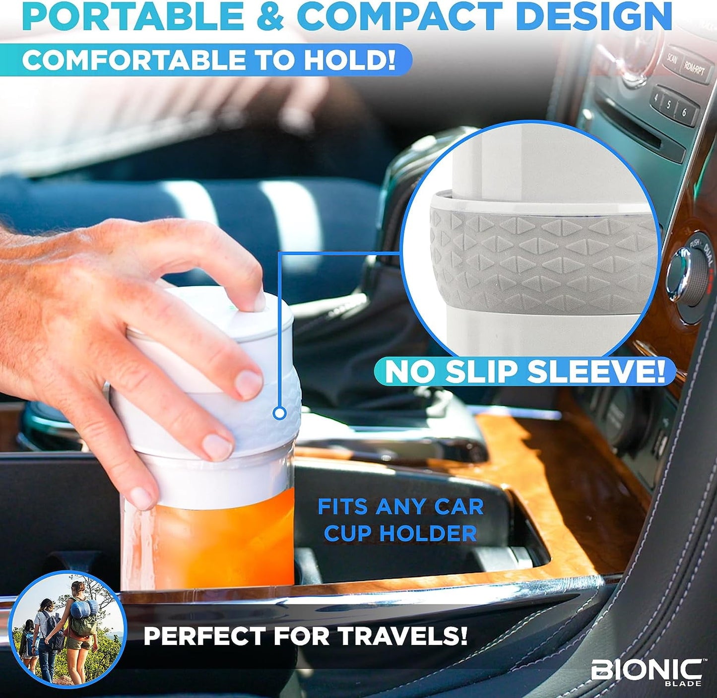 Bionic Blade Portable Rechargeable Blender - Perfect for Smoothies, Protein Shakes, and Baby Food on the Go!