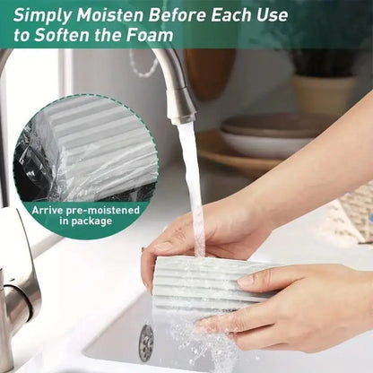Damp Duster Set, 2 Counts Magic Dust Cleaning Sponge, Cleaning Pads for Baseboard, Blind, Tiled, Furniture, Couches, Vent, Grill, Screen, Cleaning Tool, Cleaning Supplies, Bathroom Accessories