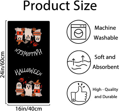 4 Pcs Halloween Kitchen Towels Funny Hand Towels for Bathroom
