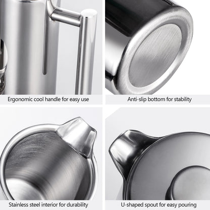Premium Stainless Steel French Press Coffee Maker