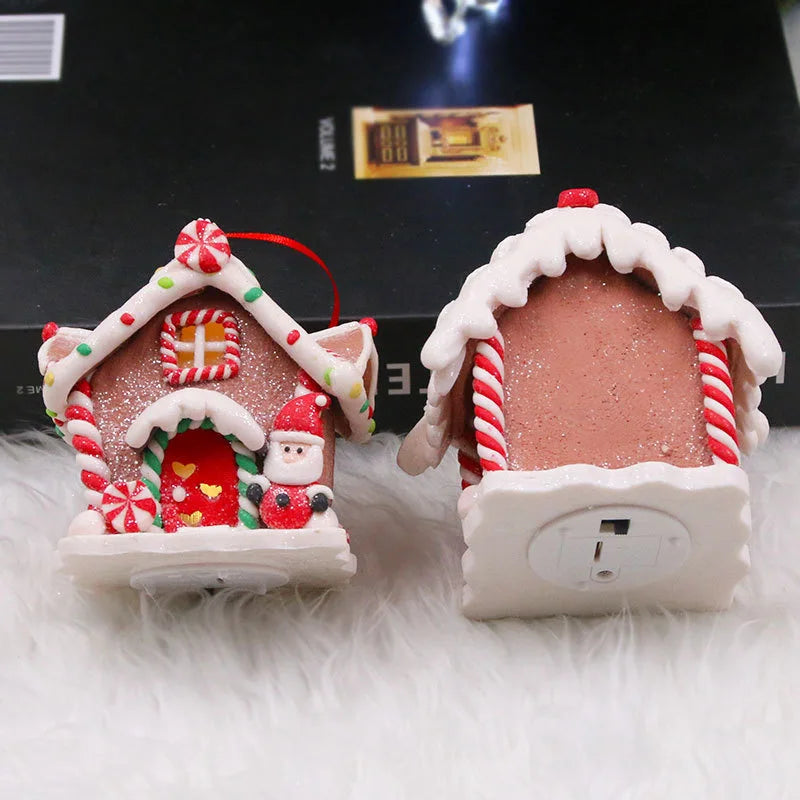 Illuminated Gingerbread House Christmas Ornament