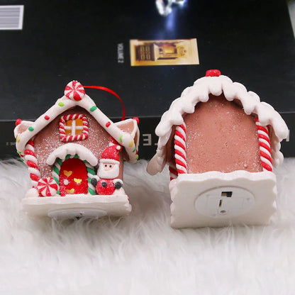 Illuminated Gingerbread House Christmas Ornament