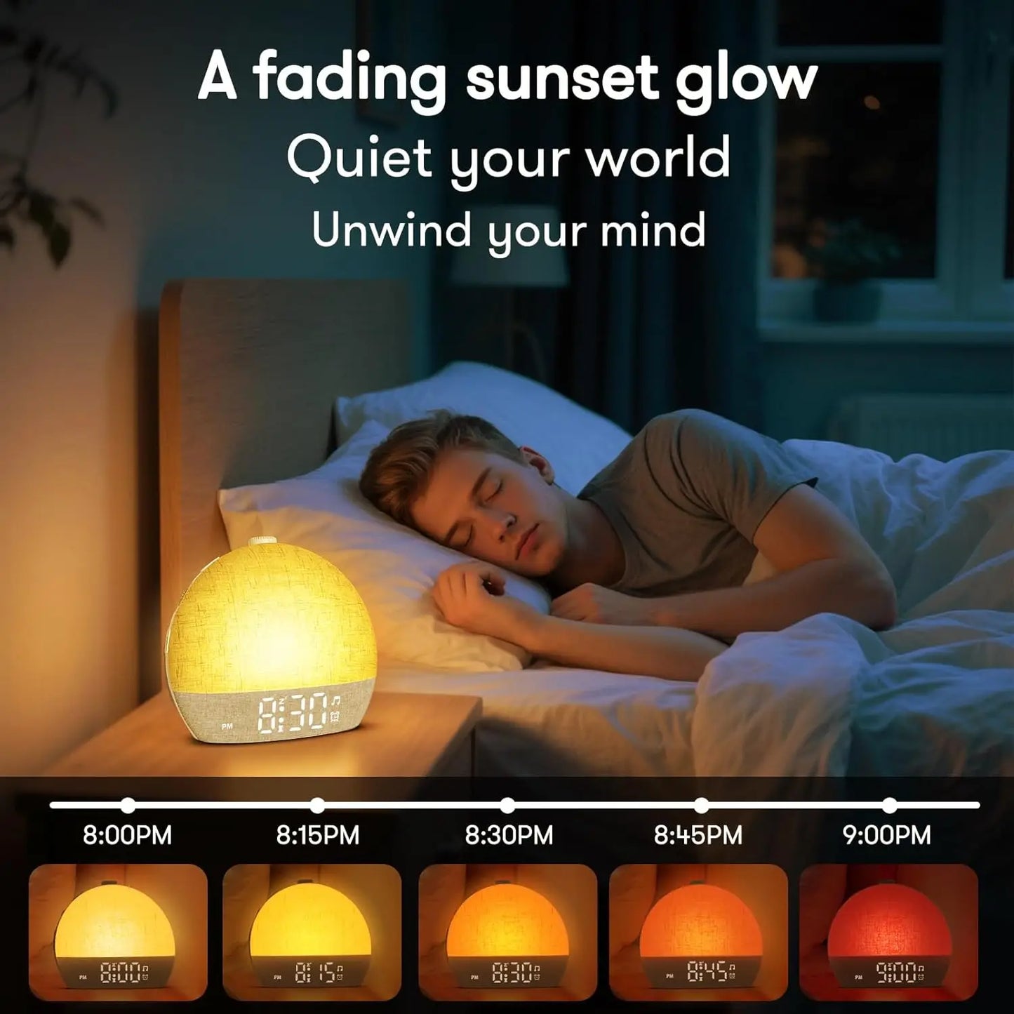 4-in-1 Smart Sunrise Alarm Clock & Ambient Sound Machine