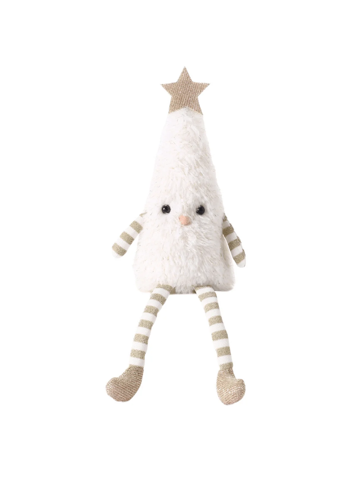Cozy Holiday Plush Tree Shelf Sitter – Whimsical Christmas Tabletop Decor