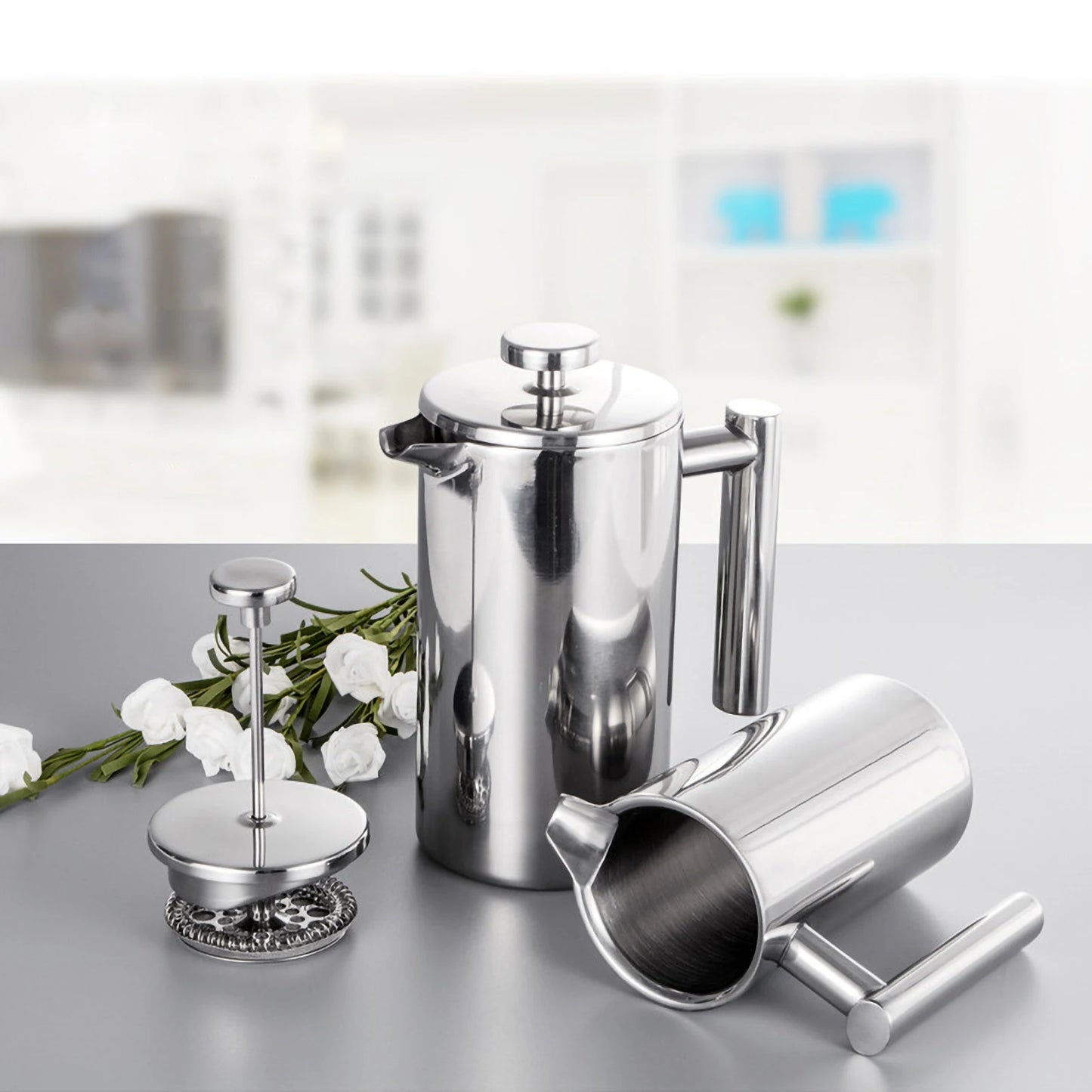Premium Stainless Steel French Press Coffee Maker