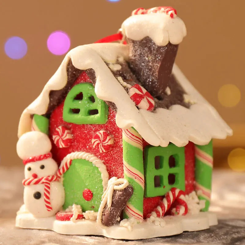 Illuminated Gingerbread House Christmas Ornament