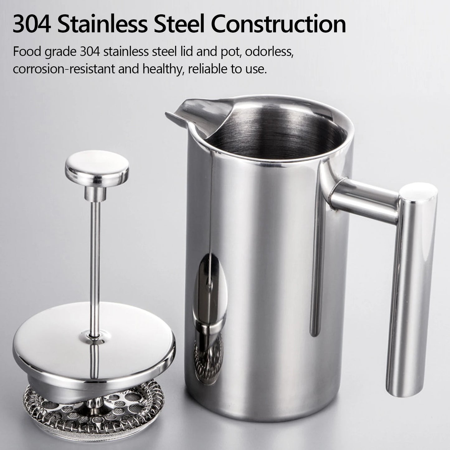 Premium Stainless Steel French Press Coffee Maker