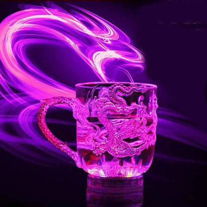 Magical Dragon LED Light-Up Flash Cup — Automatic Water-Activated Glowing Beverage Tumbler (285ml)