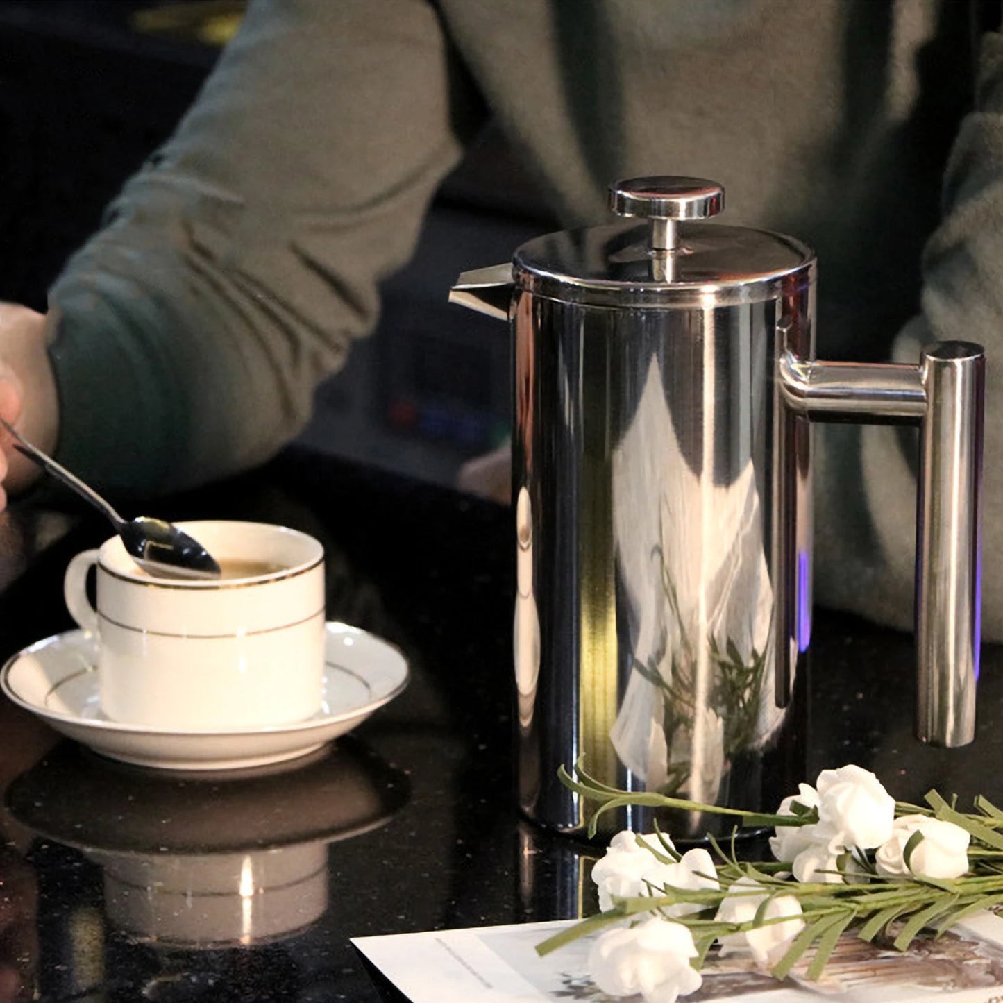 Premium Stainless Steel French Press Coffee Maker