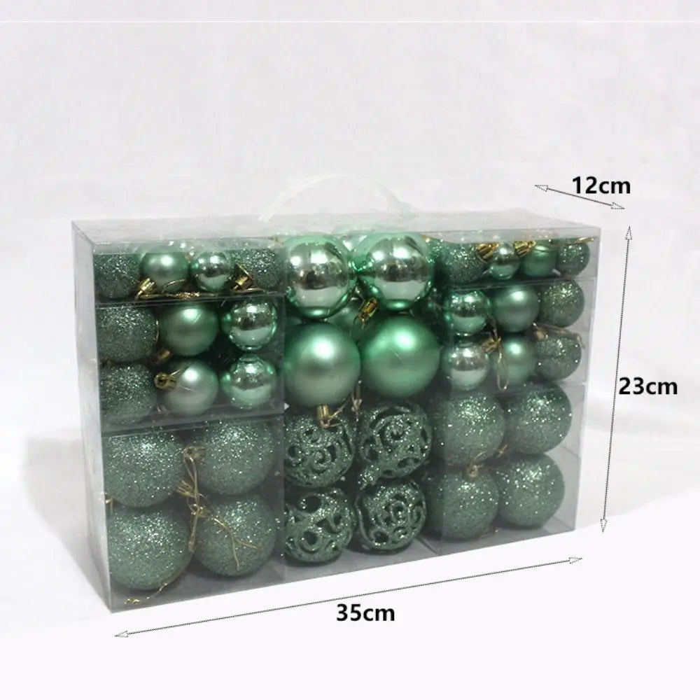 Shatterproof Christmas Tree Ornament Set – Multi-Finish Holiday Baubles with Storage Case (Gold, Silver, Red, Bronze)100PCS