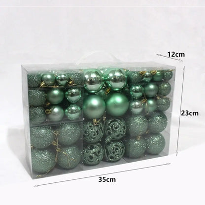 Shatterproof Christmas Tree Ornament Set – Multi-Finish Holiday Baubles with Storage Case (Gold, Silver, Red, Bronze)100PCS