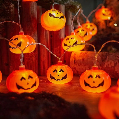Spooky Glowing Halloween LED String Lights – Jack-o'-Lanterns; Eyeballs