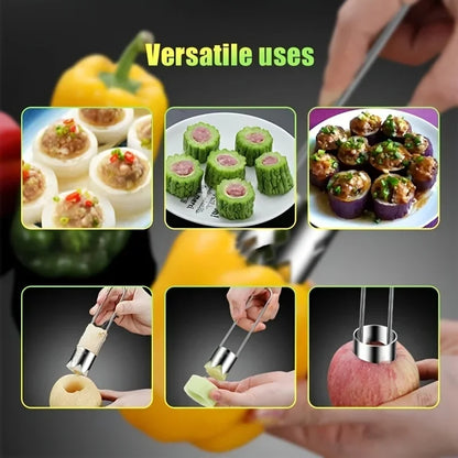 Stainless Steel Pepper & Vegetable Corer Tool – Easy Seed Remover
