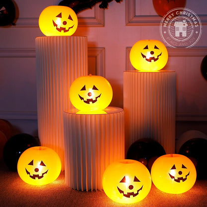 Luminous LED Pumpkin Balloons – Halloween Party Decor (5 & 20 Packs)