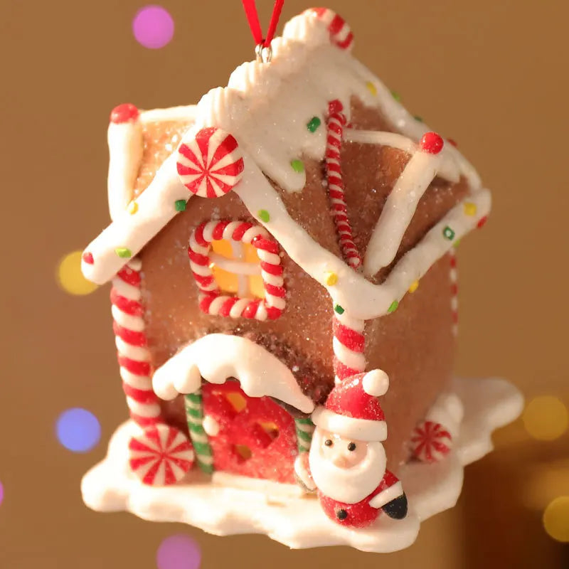 Illuminated Gingerbread House Christmas Ornament