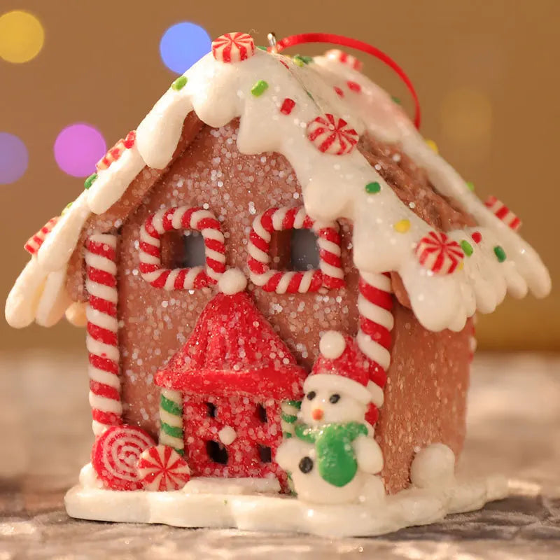 Illuminated Gingerbread House Christmas Ornament