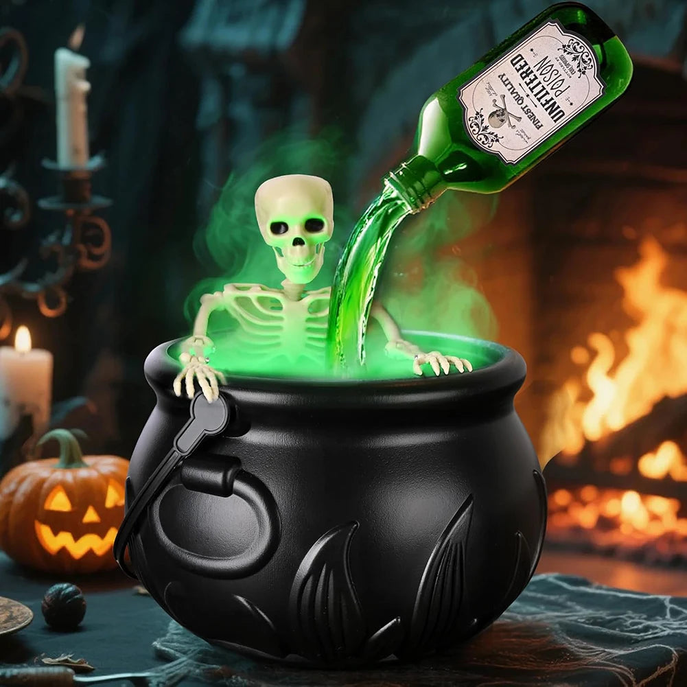 Magic Floating Potion Cauldron Kit – Mist Maker & Skeleton Decor