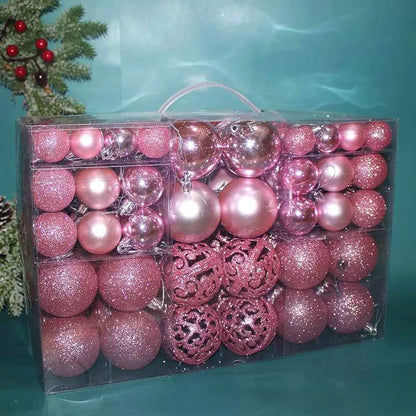 Shatterproof Christmas Tree Ornament Set – Multi-Finish Holiday Baubles with Storage Case (Gold, Silver, Red, Bronze)100PCS