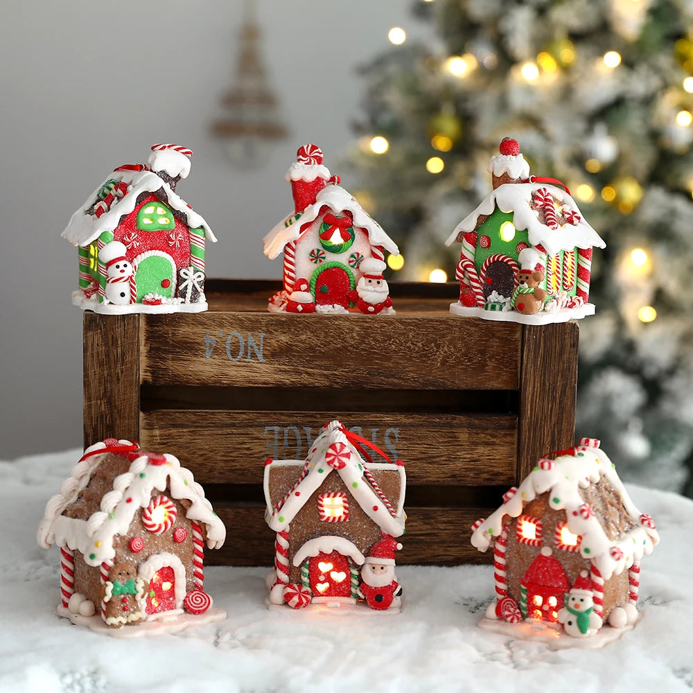 Illuminated Gingerbread House Christmas Ornament