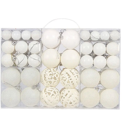 Shatterproof Christmas Tree Ornament Set – Multi-Finish Holiday Baubles with Storage Case (Gold, Silver, Red, Bronze)100PCS