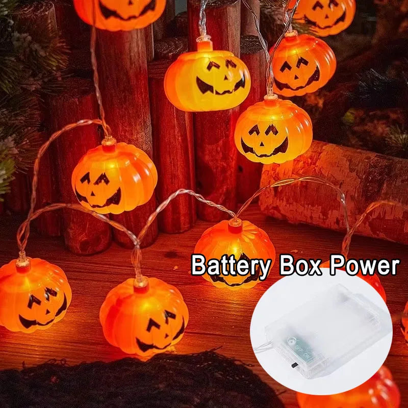 Spooky Glowing Halloween LED String Lights – Jack-o'-Lanterns; Eyeballs