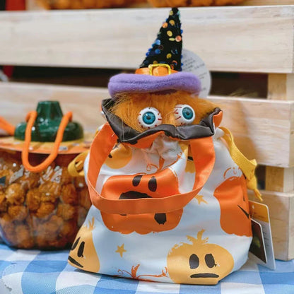 Spooky Halloween Drawstring Treat Bag – Reusable Trick-or-Treat Candy Pouch with Handles