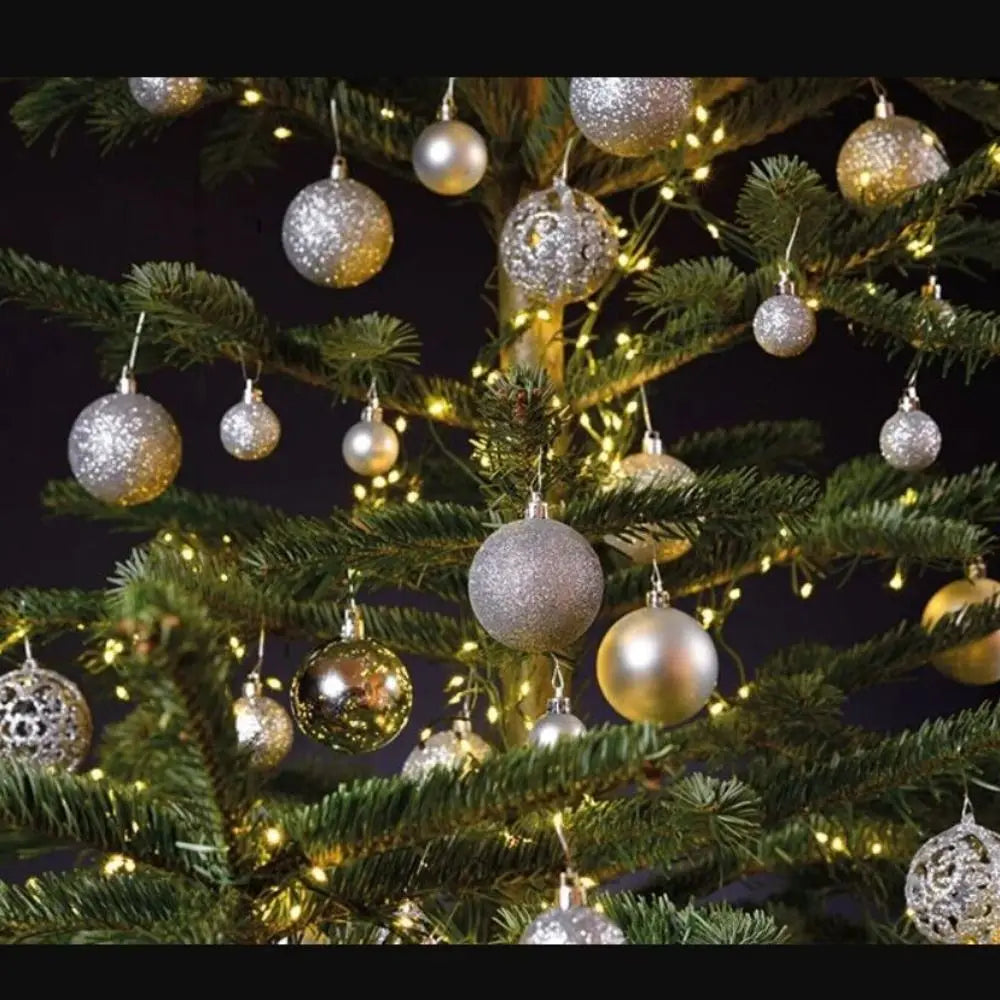 Shatterproof Christmas Tree Ornament Set – Multi-Finish Holiday Baubles with Storage Case (Gold, Silver, Red, Bronze)100PCS