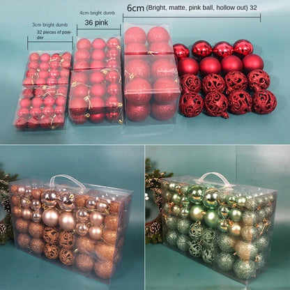 Shatterproof Christmas Tree Ornament Set – Multi-Finish Holiday Baubles with Storage Case (Gold, Silver, Red, Bronze)100PCS