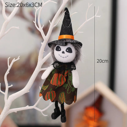 Halloween Decorations Doll Bar Decor Pumpkin Ghost Witch Pendant Scary Halloween Kids Gift Halloween Party Decoration for Home