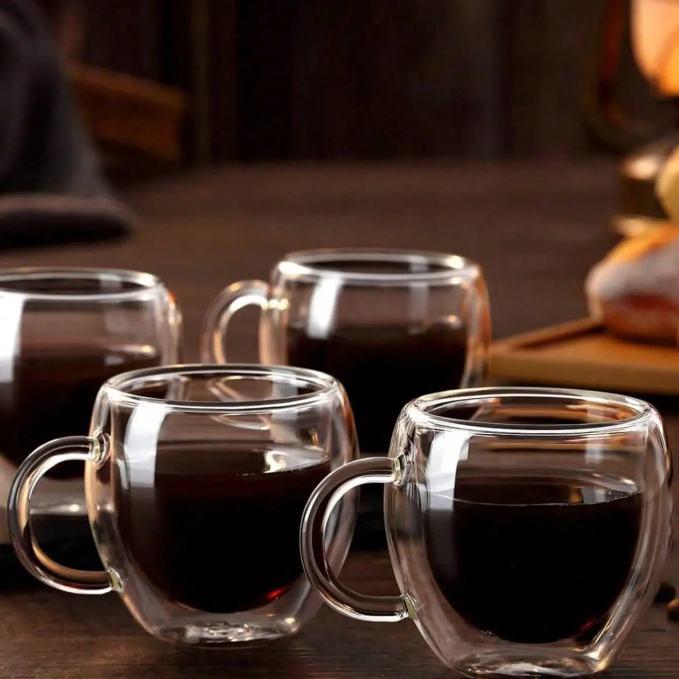 6-Piece Espresso Set, Double-Walled Design, Coffee Glass Cup, Perfect for Coffee Lovers, Great Value, Ideal for Daily Use, Enhance Your Brewing Experience, Glass Espresso Cups