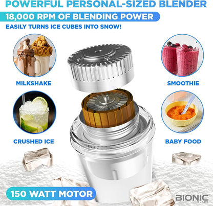 Bionic Blade Portable Rechargeable Blender - Perfect for Smoothies, Protein Shakes, and Baby Food on the Go!