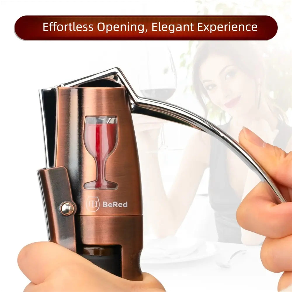Premium Lever Bottle Opener with Foil Cutter, Easy-To-Use Stainless Steel Kitchen Tool, Vertical Lever Design, Durable Metal Construction, Comfortable Grip, Compact Storage, Household Gadget, Practical Gift Idea, Everyday Kitchen Accessory