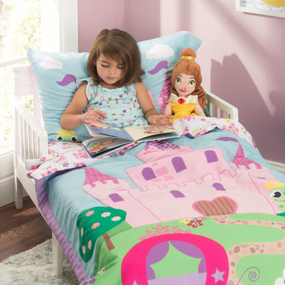 Toddler/Child Printed Microfiber/Polyester Reversible Bedding Sets, Toddler Bed, 4-Pieces