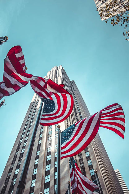 American Flags for outside 4X6 Ft, Embroidered Heavy Duty USA Flags for Outdoor High Wind, All Weather US Flag with 2 Brass Grommets and Sewn Stripes